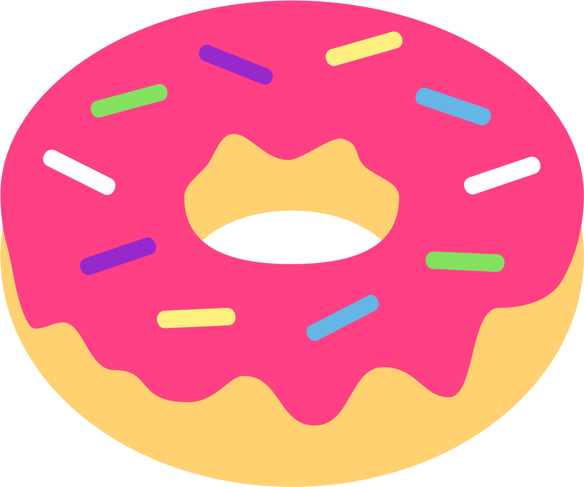 Donut Clipart Svg - Doughnut Emoji (2000x2000), Png Download
