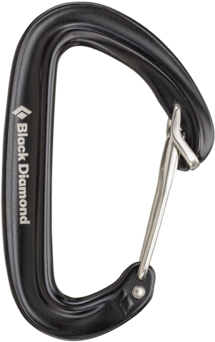 Black Black Diamond Carabiner (600x600), Png Download