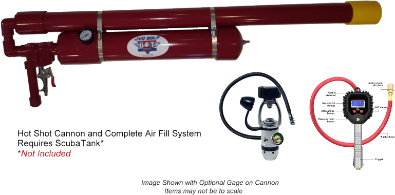 Hot Shot Golf Ball Air Cannon Twin Pack - Rifle (800x800), Png Download