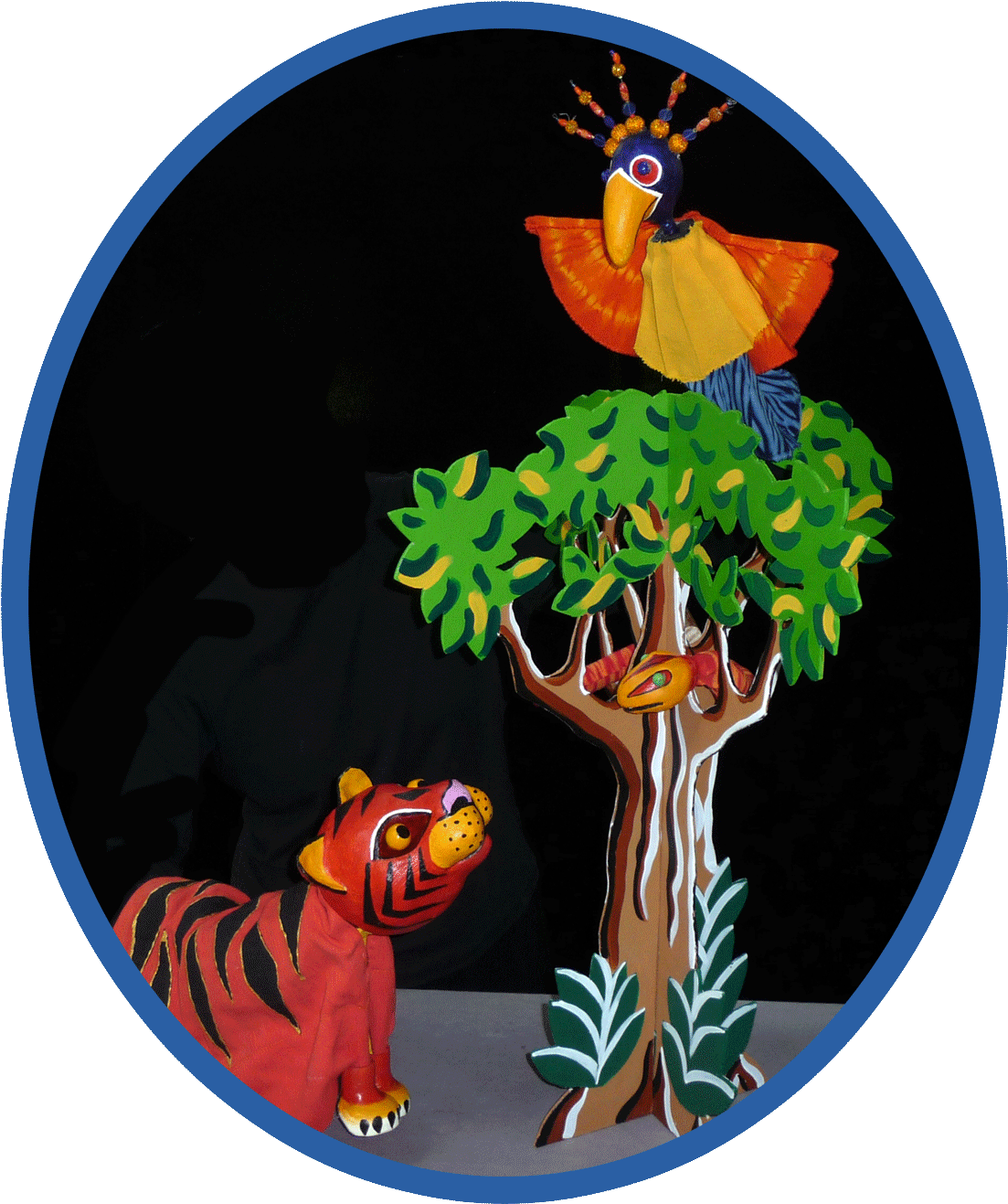 Tiger And Bird Picture - Illustration (1134x1344), Png Download