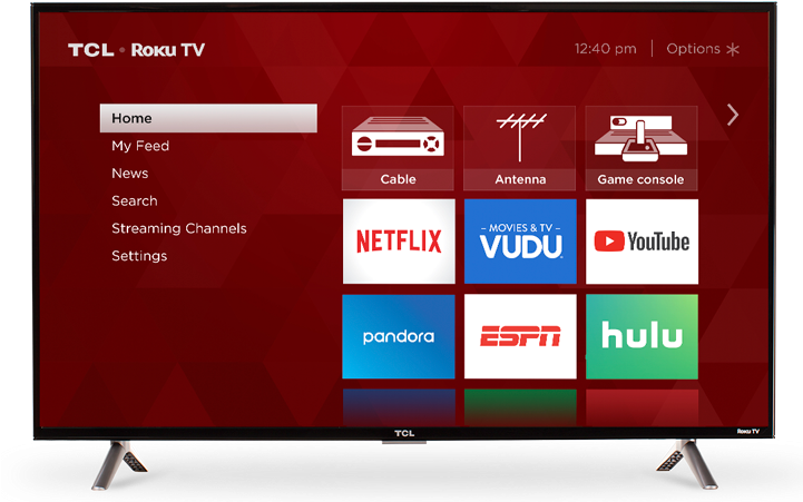 Tcl 43" Class 3-series Fhd Led Roku Smart Tv - 49 Tcl Roku Tv (720x480), Png Download