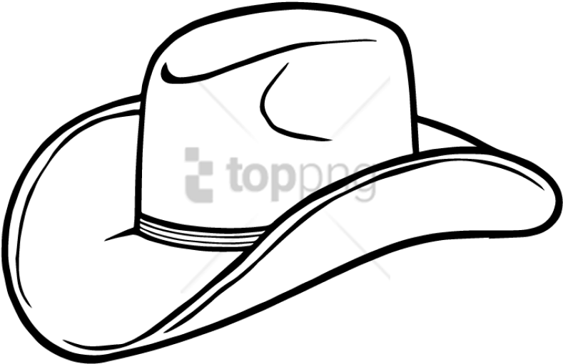Free Png Download Cowboy Hat Png Images Background - Dibujo De Un Sombrero Vaquero (851x566), Png Download
