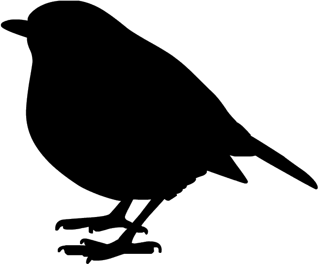 Bird Silhouette - Google Search - Christmas Silhouette Robin (890x665), Png Download