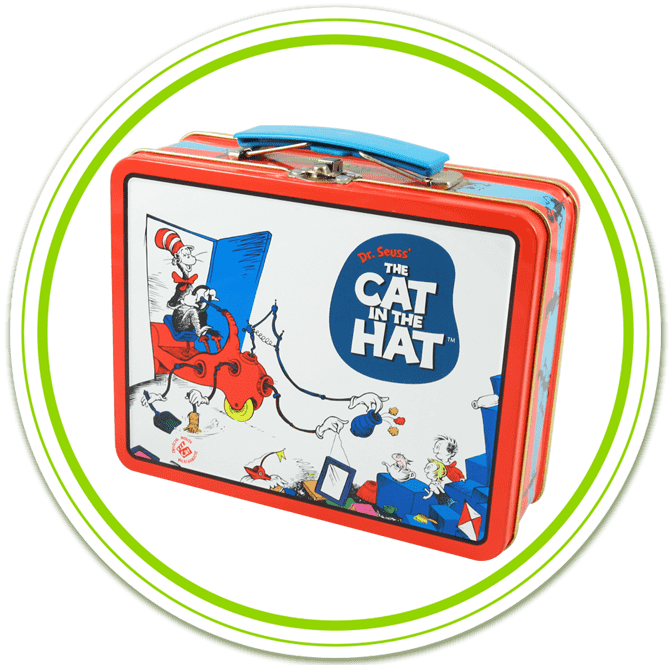 Cat In The Hat Lunchbox American Specialty Confections - Cat In The Hat (670x665), Png Download