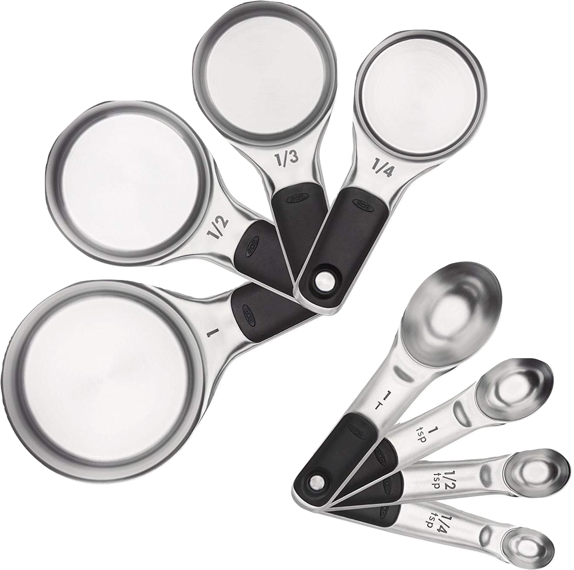 Oxo Steel Measuring Cups (1273x1265), Png Download