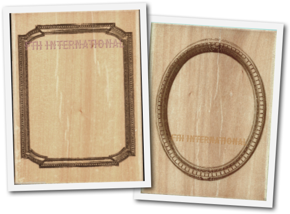 Oval Cartouche Wood Mount Rubber Stamp Original Listing - Plywood (640x500), Png Download