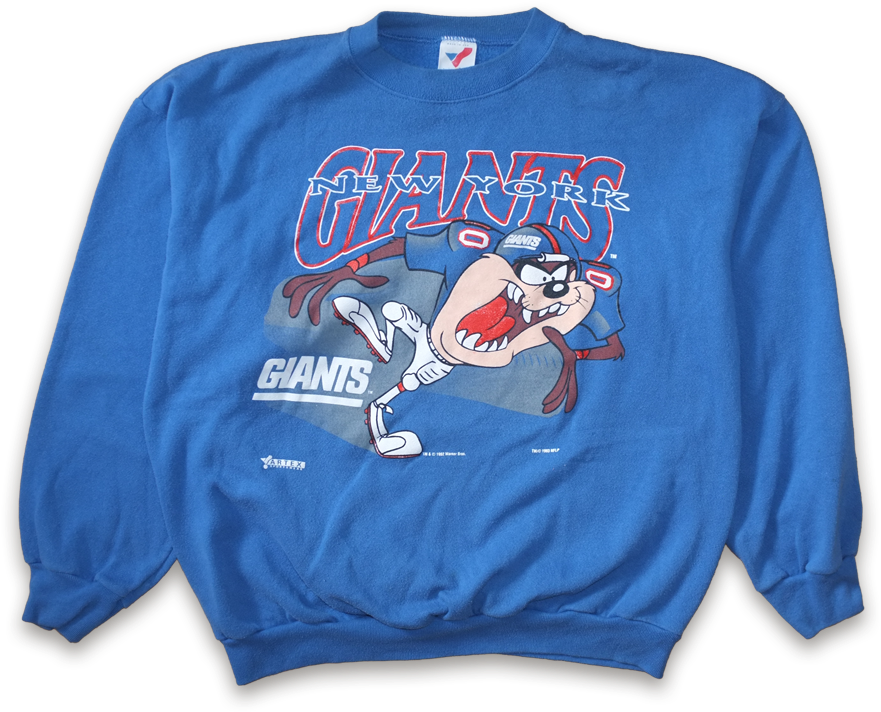Taz New York Giants Crewneck Large - Logos And Uniforms Of The New York Giants (900x900), Png Download
