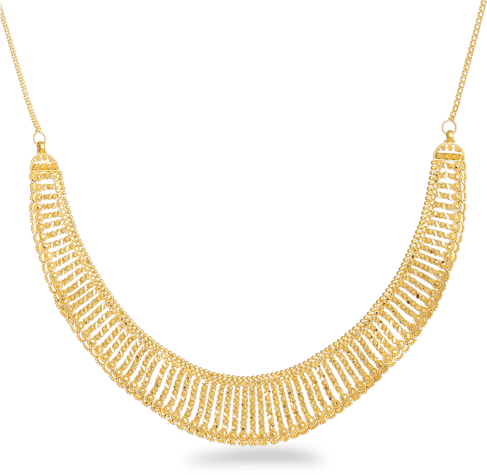 Jali 22ct Gold Filigree Necklace - Necklace (1000x1000), Png Download