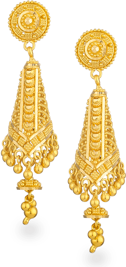 Jali 22ct Gold Filigree Earring 730 00 Sku - Earrings (1000x1000), Png Download