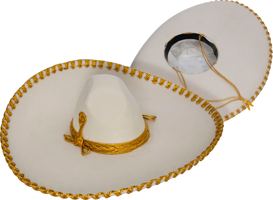 Genuine Sombrero Adult Mariachi Sombrero Charro Hat - Sombrero (1060x776), Png Download