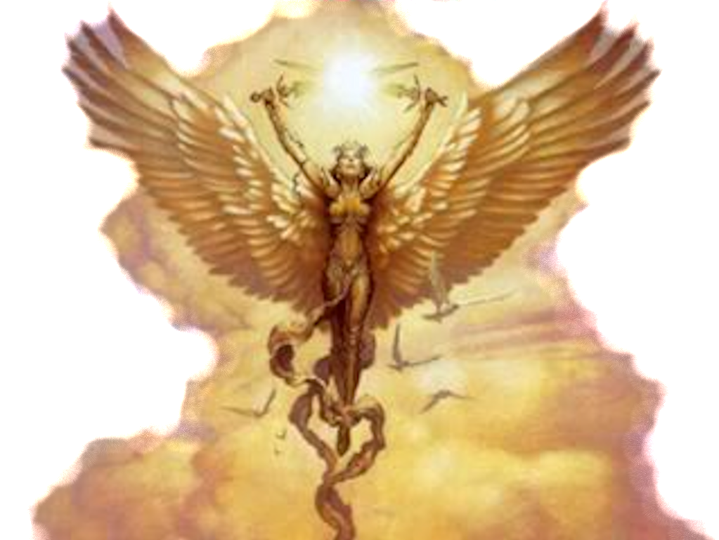 Golden Angel Photo - Golden Warrior Angel (1023x768), Png Download