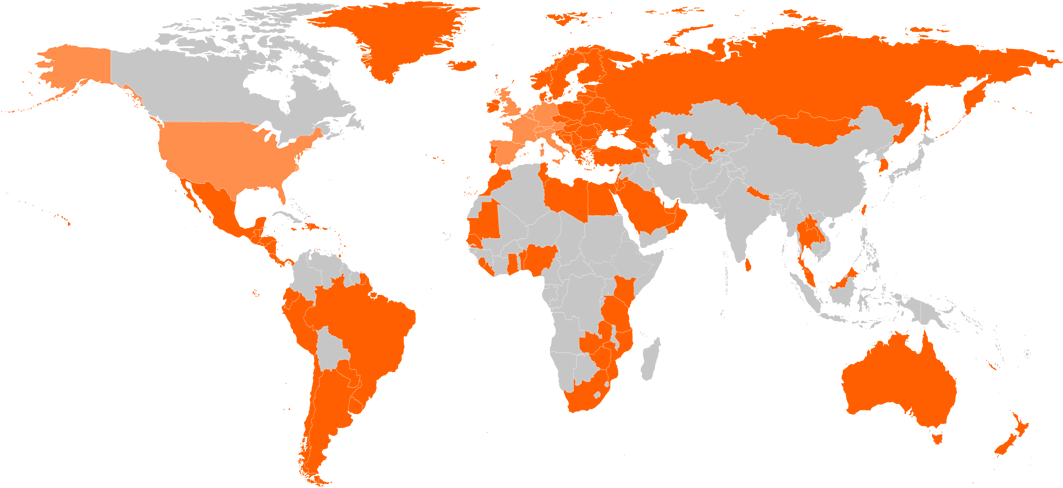 Sixt Global Map - East Africa On A World Map (1062x502), Png Download