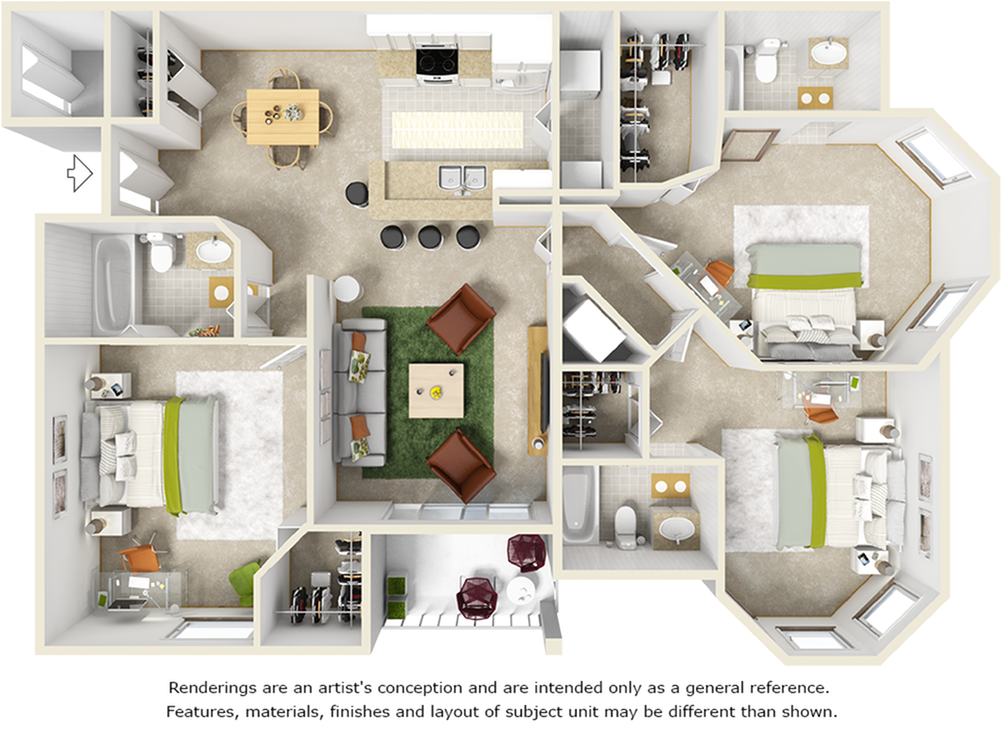 Willow Floor Plan - Floor Plan (1000x745), Png Download