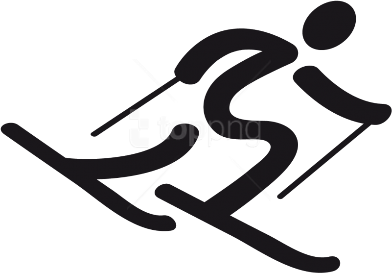 Free Png Skiing Png Images Transparent - Alpine Skiing Olympic Symbol (851x646), Png Download