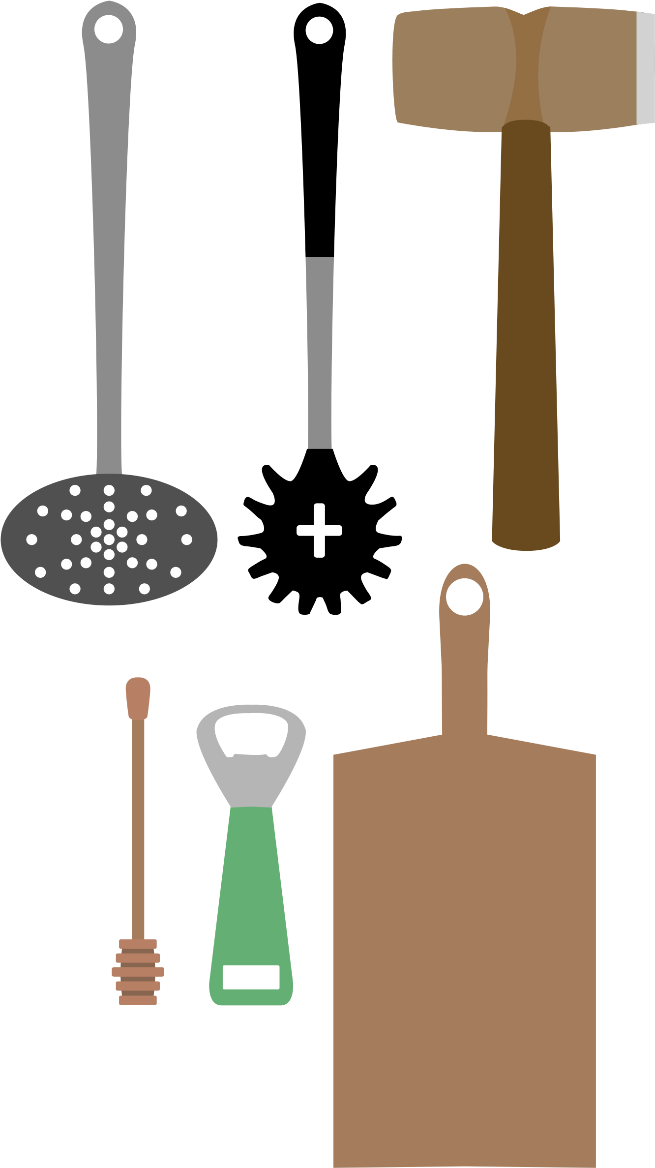 Clipart Kitchen Tools (1333x2400), Png Download