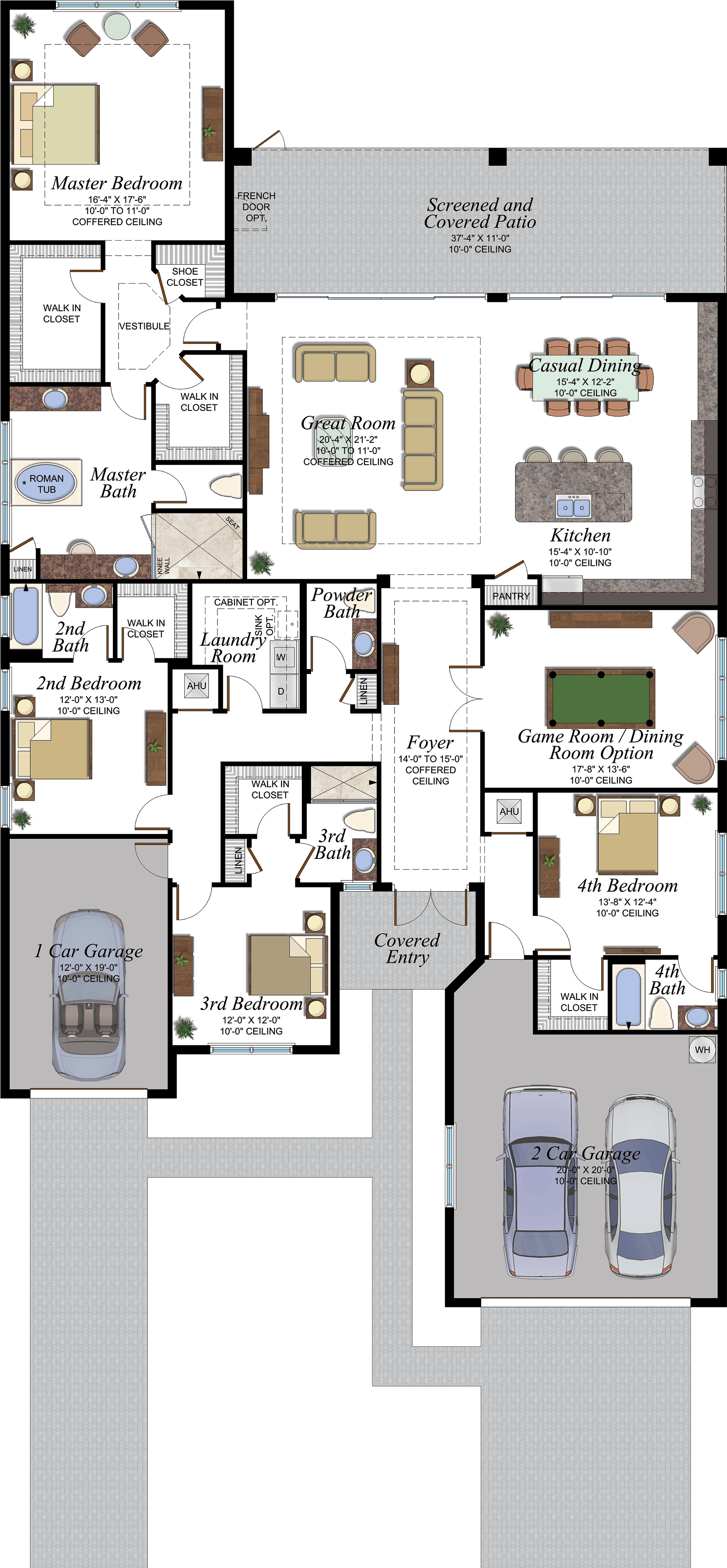 Stonecreek Napa Floorplan - Floor Plan (1920x4107), Png Download