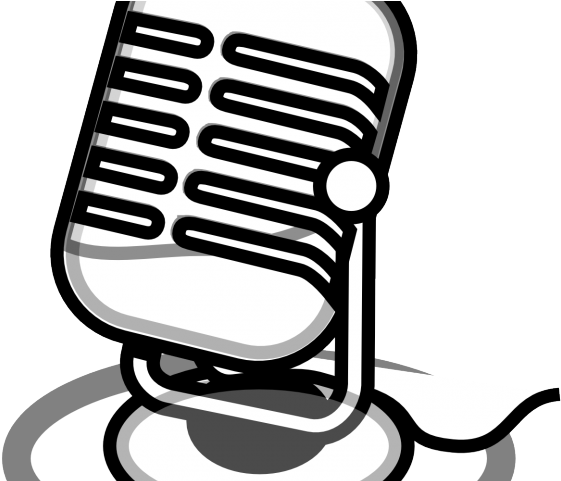 Microphone Clipart Cartoon - Microphone Clipart Black And White (640x480), Png Download