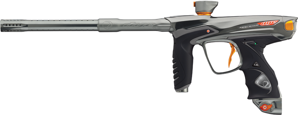 Dye Marcadora Careta Pods De Dm Naranja - Lime Green Paintball Gun (960x550), Png Download