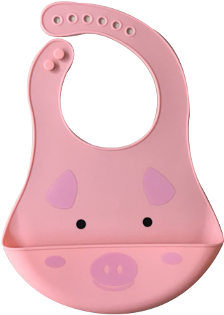 Pig Silicone Bib Ph (640x640), Png Download