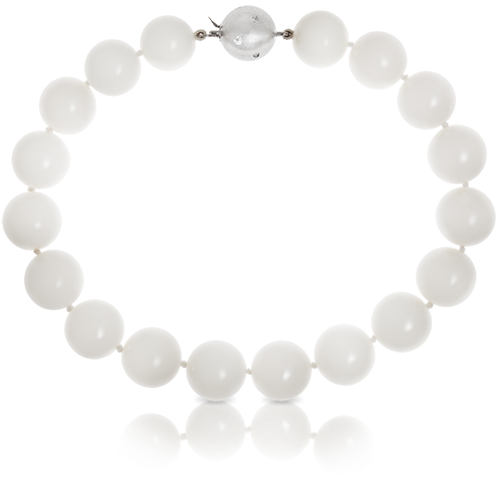 18ct White Gold Ball Bracelet 210mm - Necklace (630x630), Png Download