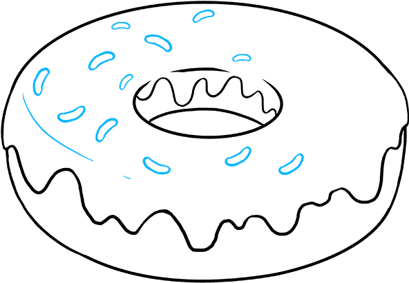 How To Draw Donut - Easy To Draw Doughnut (680x678), Png Download
