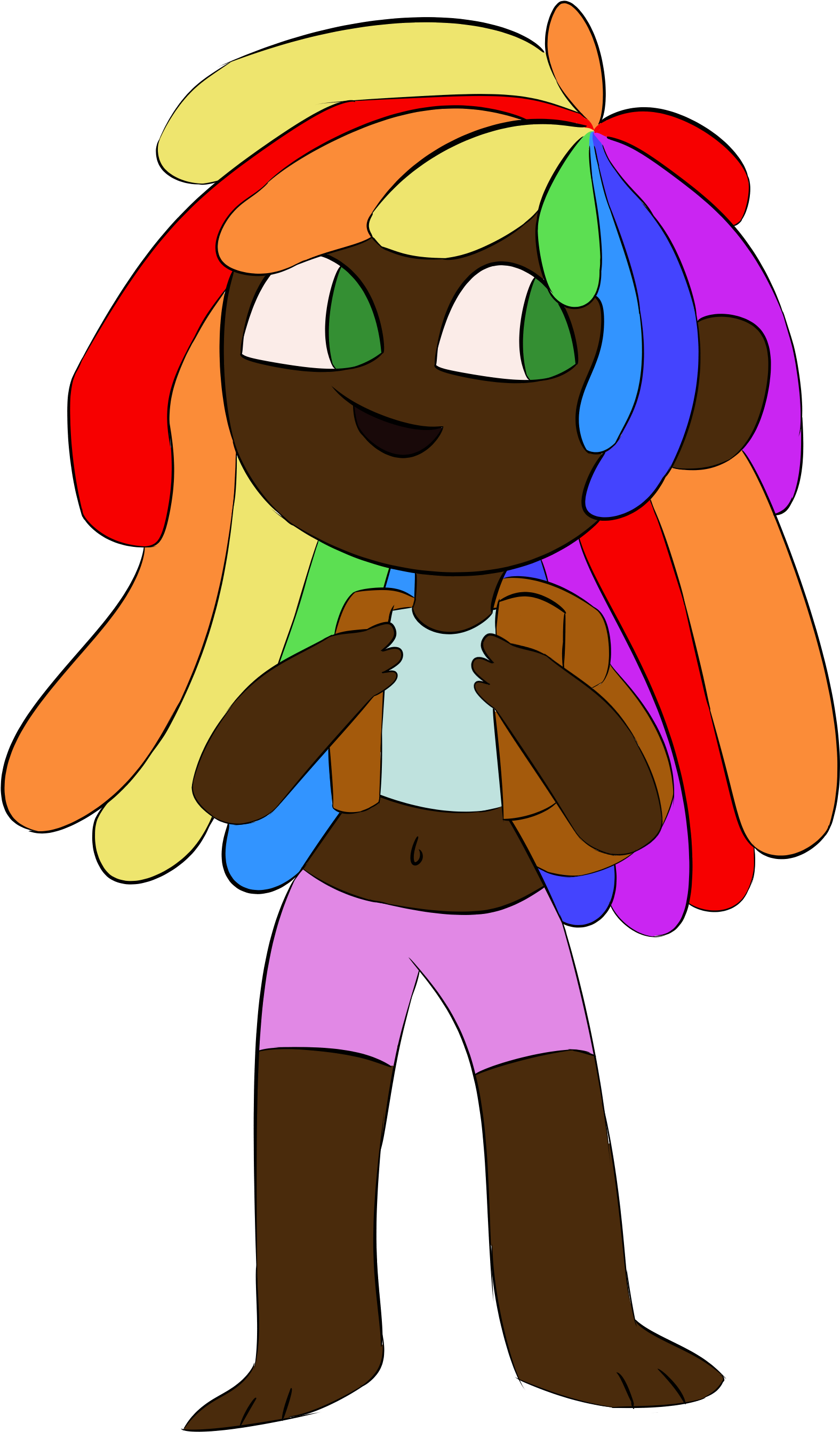 Rainbow Donut - Cartoon (2000x3040), Png Download