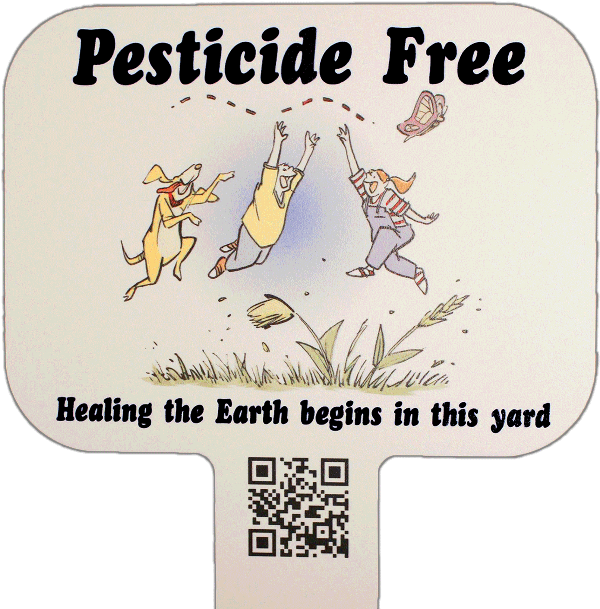 Pesticide-free Yard Sign - Cartoon (2025x2025), Png Download