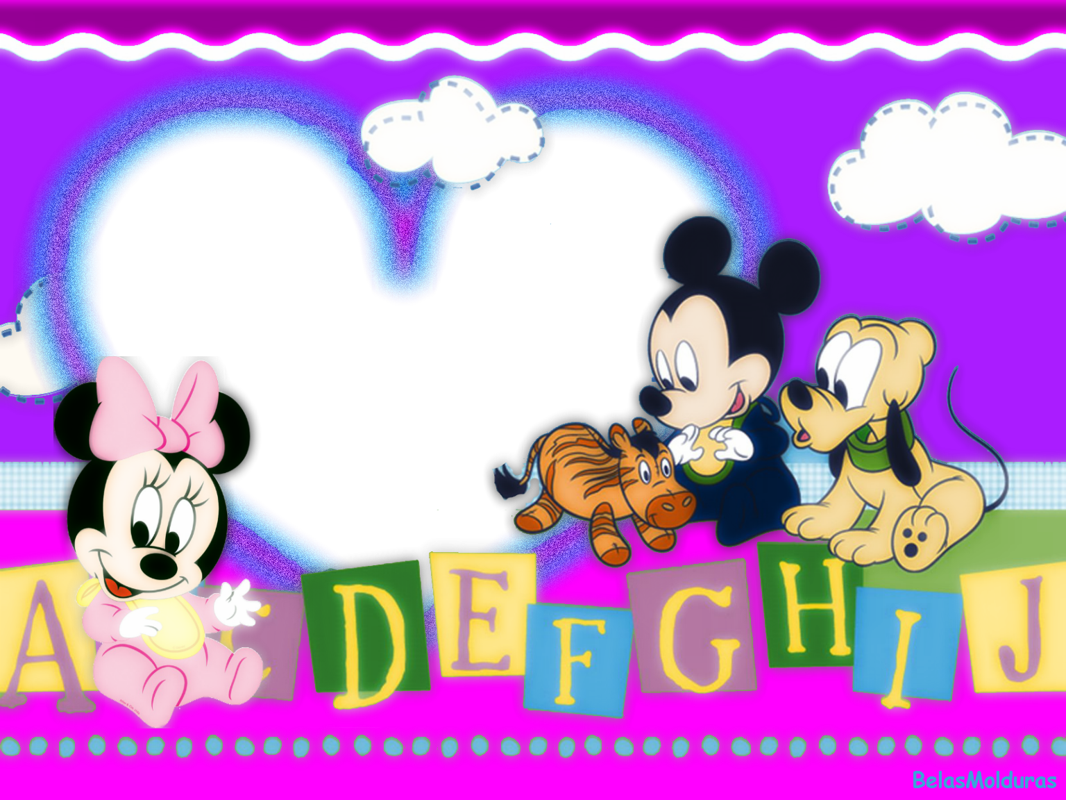 Molduras Muito Fofas Da Turma Do Mickey - Pluto Baby (1536x1152), Png Download