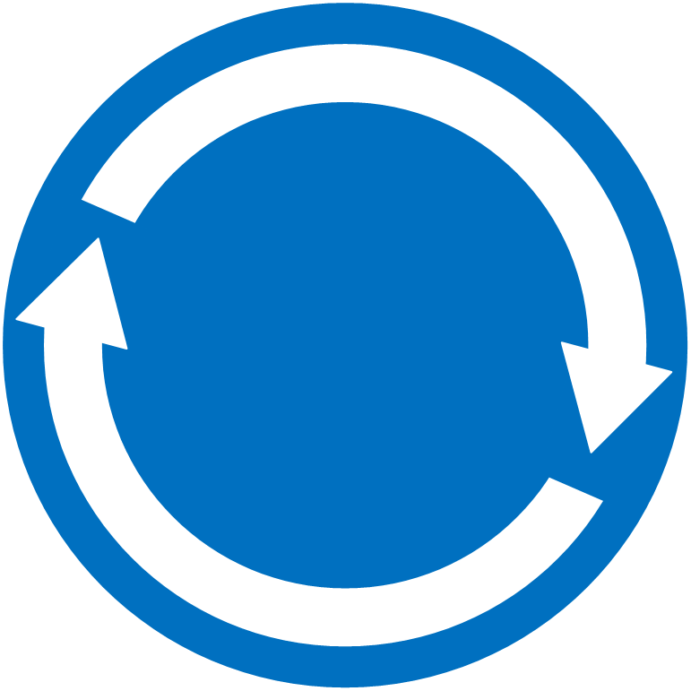 Vector Icon Of Two Arrows Going Around A Circle - Round Trip Icon (771x771), Png Download