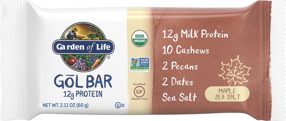 Garden Of Life Gol Bar, Maple Sea Salt Flavor, 12 Count - Garden Of Life (1000x1000), Png Download