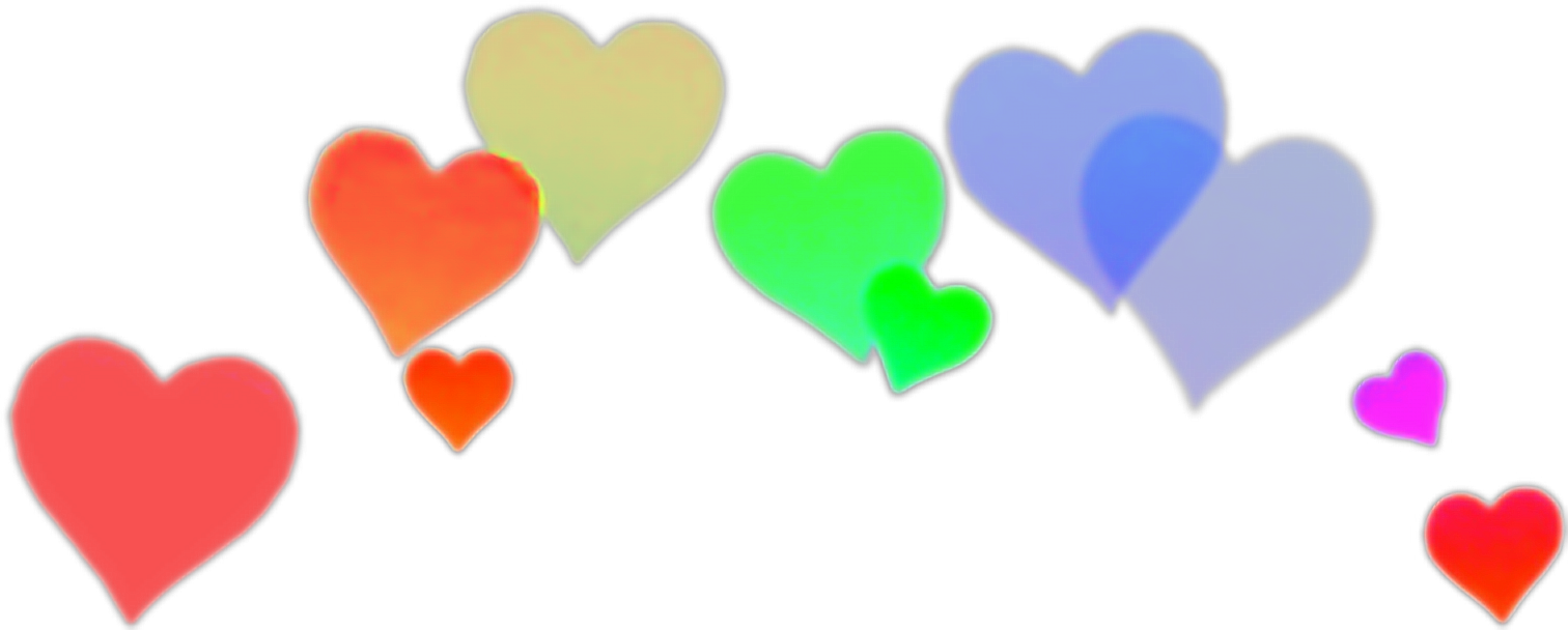 Flower Crown Png We Heart It Flowers Healthy Transpa - Overlay Hearts (1512x608), Png Download