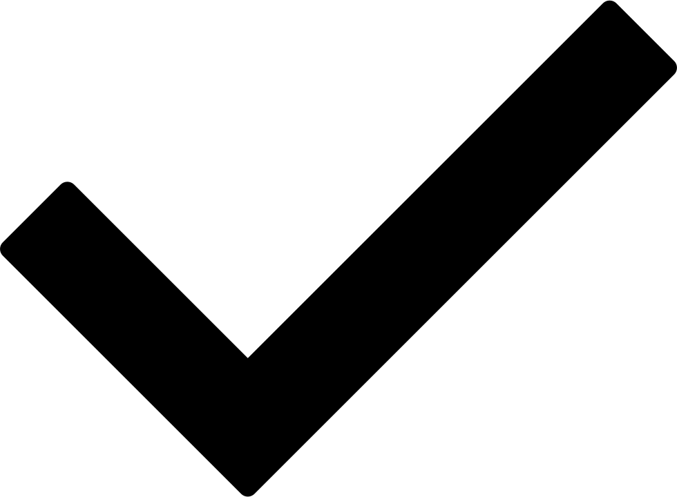 Check Mark Black Outline Comments - Check Logo (980x720), Png Download