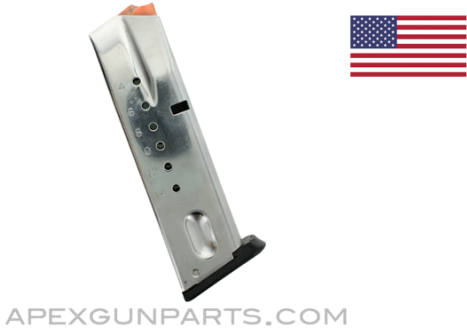 Smith & Wesson Pistol Magazine 15rd, 9mm, Stainless - Flag Of The United States (650x700), Png Download