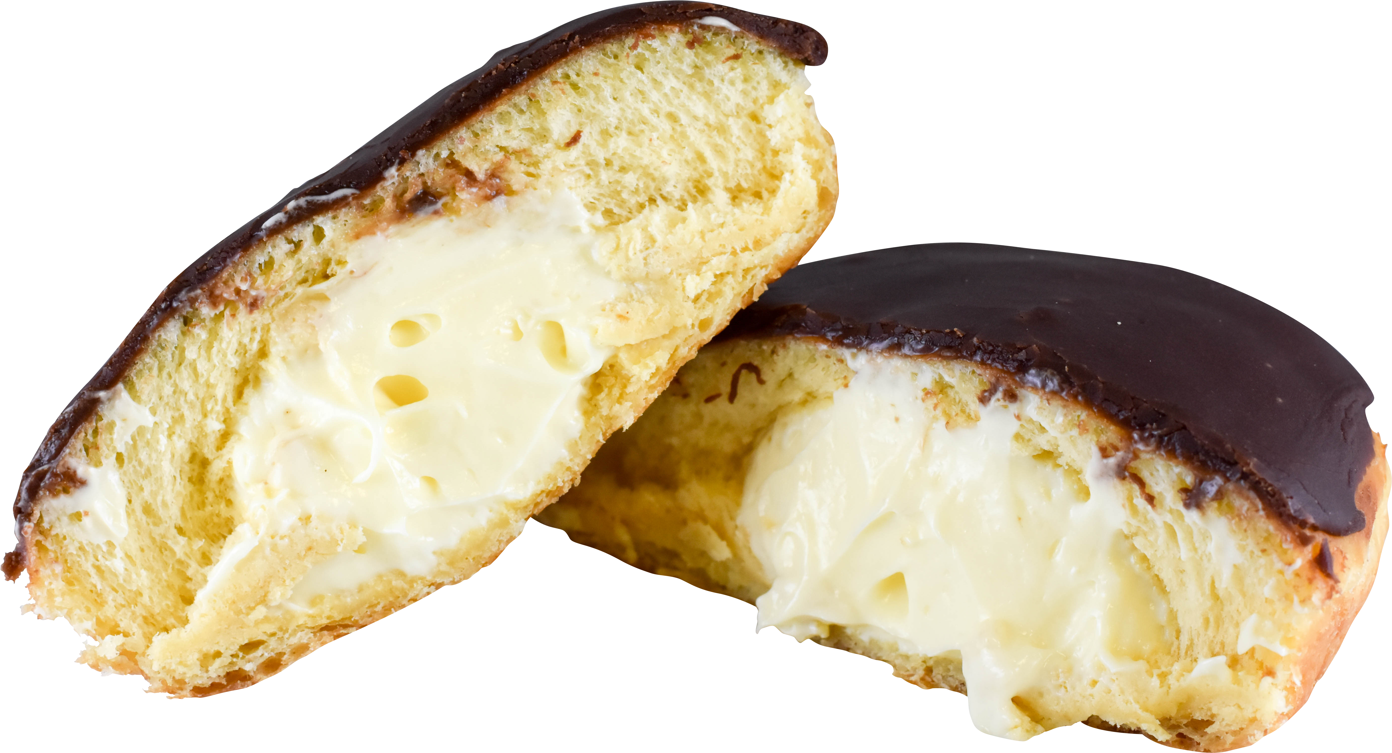 Bavarian Cream With Chocolate Frosting - Bavarian Cream Donut (6000x4000), Png Download