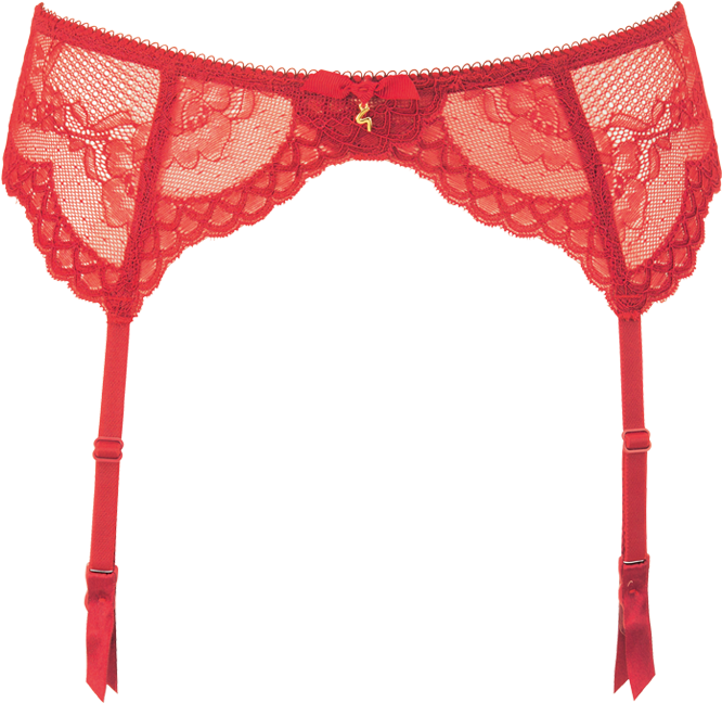 Superboost Lace Suspender Chilli Red Product Front - Porte Jarretelle Bordeaux (800x1000), Png Download