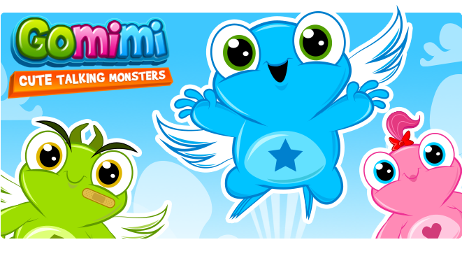 Gomimi Cute Talking Monsters - Cartoon (960x546), Png Download