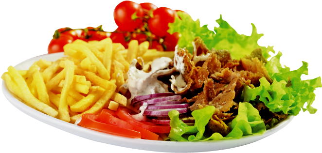 Kebab - Kebab Na Talerzu Png (700x500), Png Download