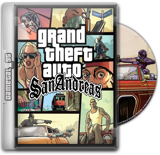 Gta San Andreas Que Los Disfuten - Cd De Gta San Andreas (562x576), Png Download