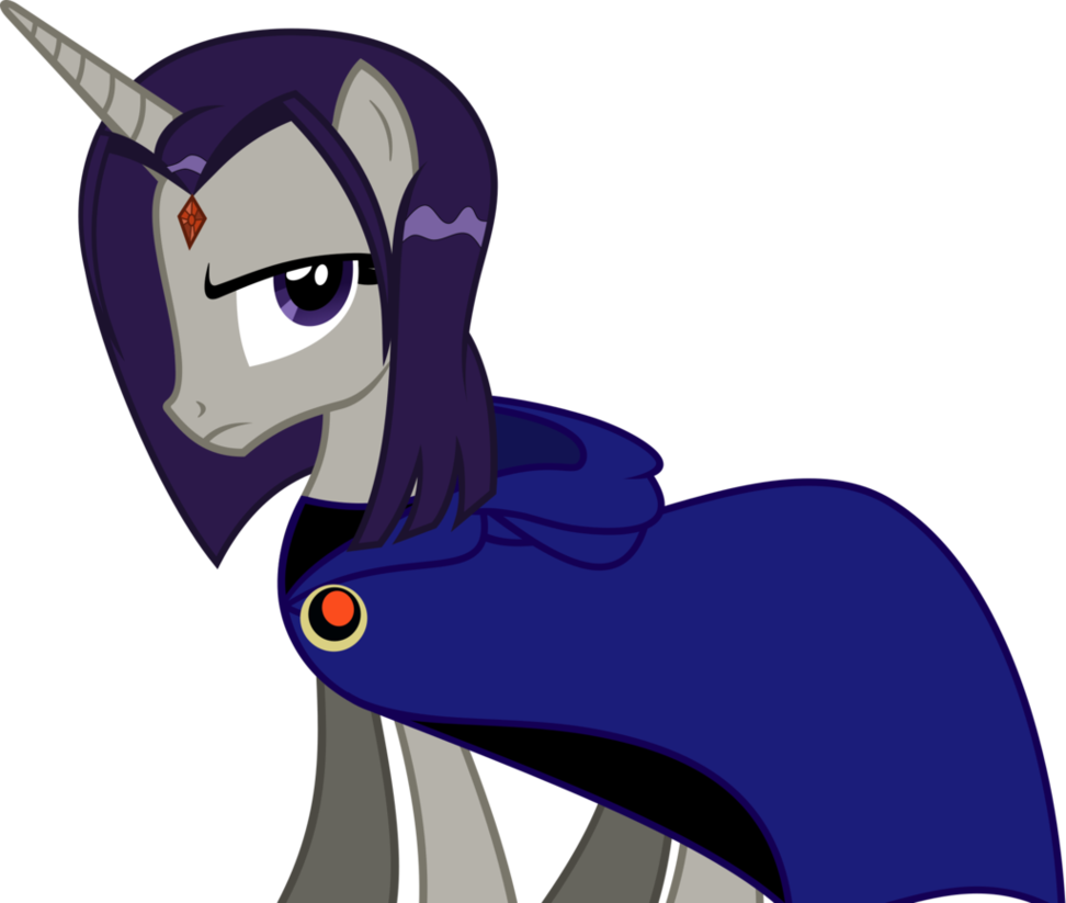 Ponified Raven From Teen Titans There Is An Uncloaked - Raven Teen Titans Mlp (972x823), Png Download