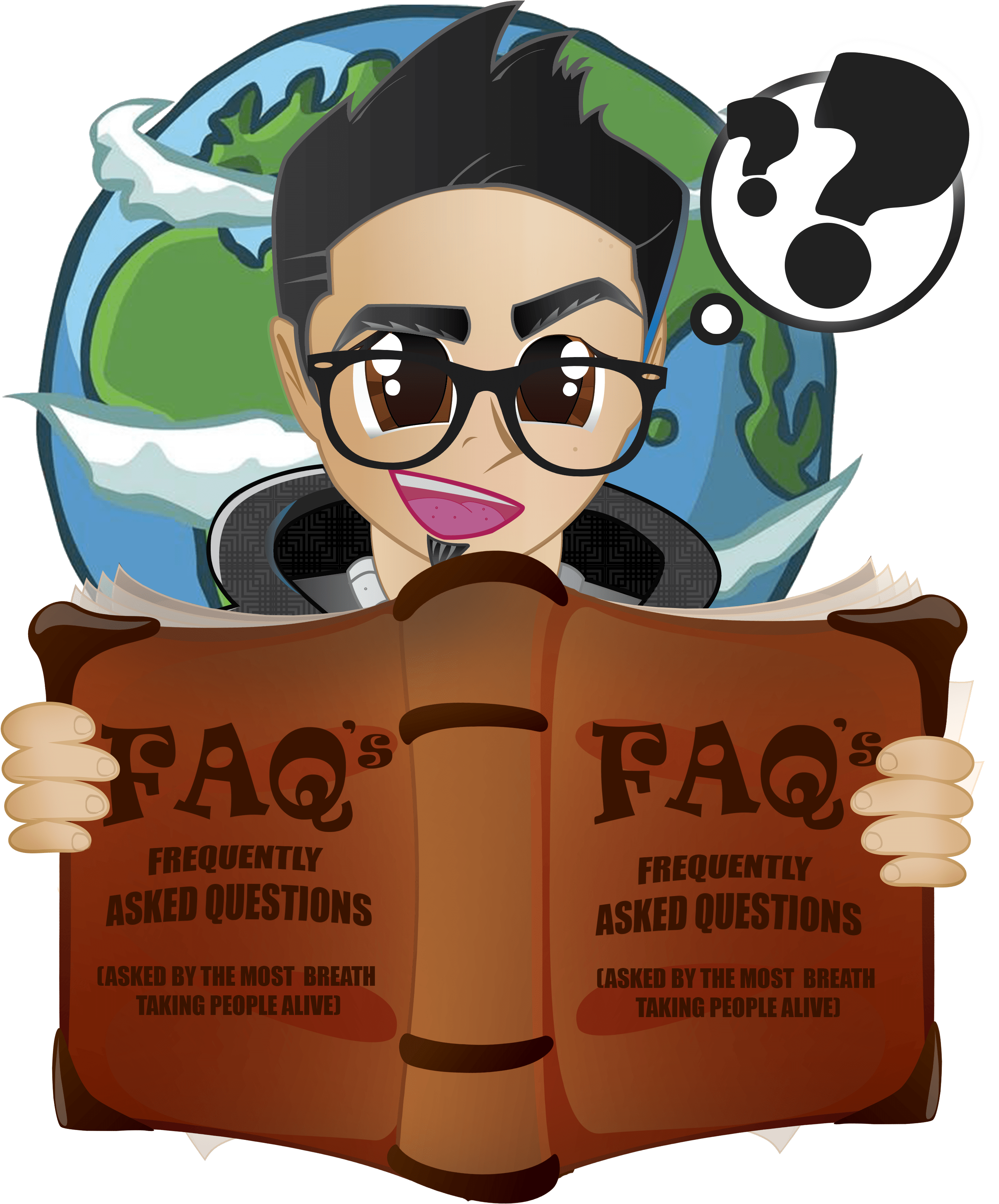 Faq - Cartoon (2928x3512), Png Download