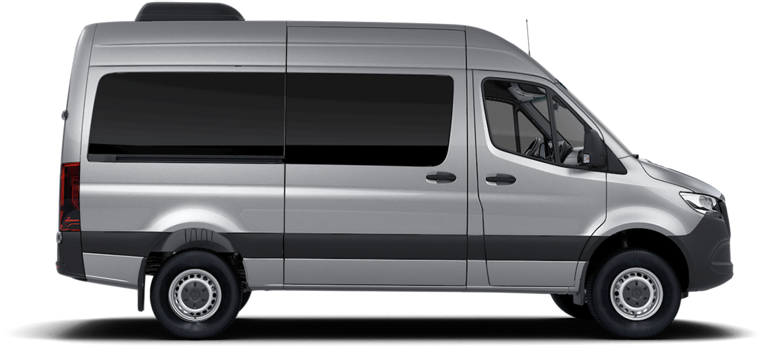 Passenger Van 2500 High Roof 144" Wb - Mercedes Van (2000x846), Png Download