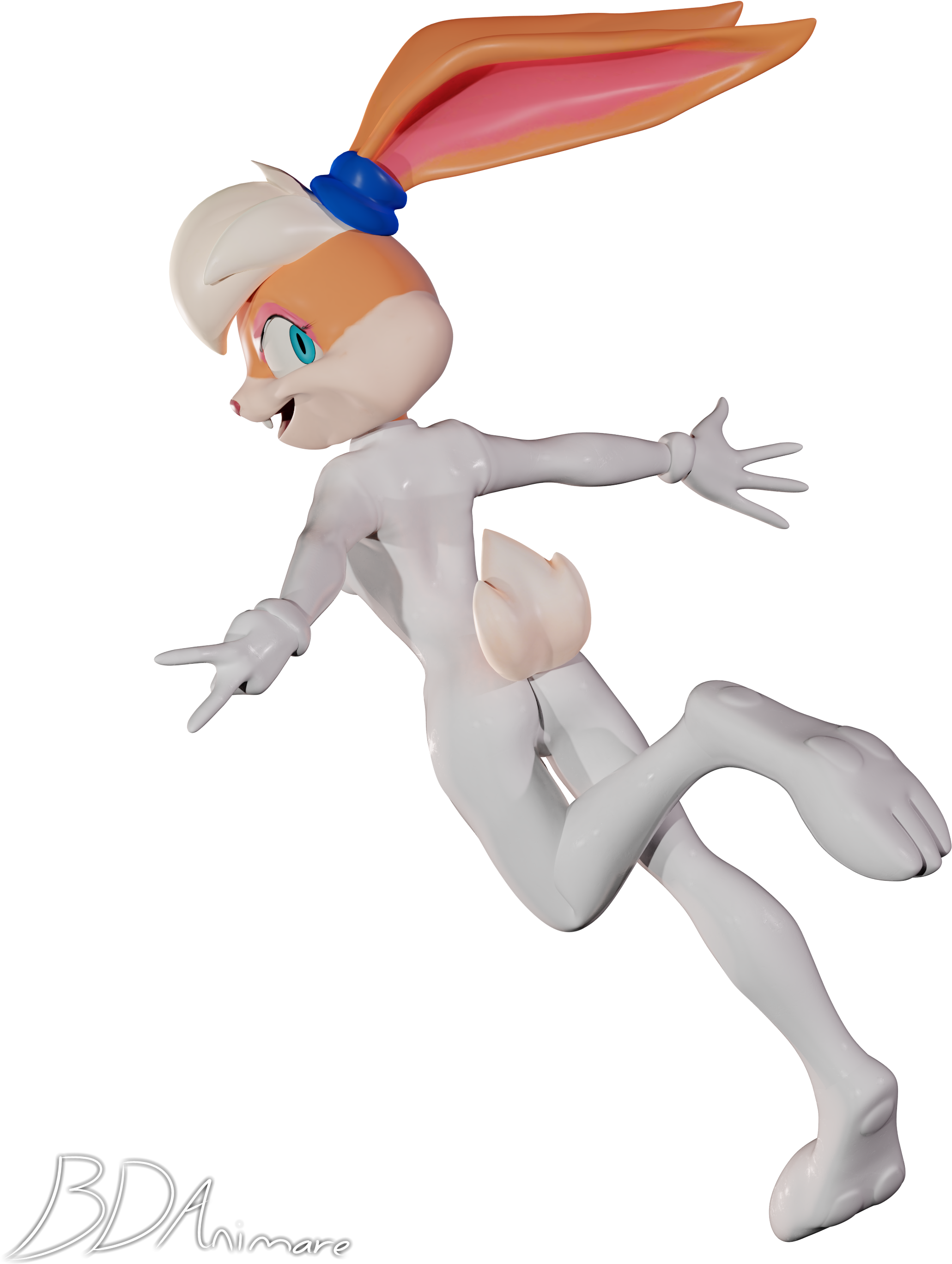 Lola White Catsuit - Cartoon (2160x2879), Png Download