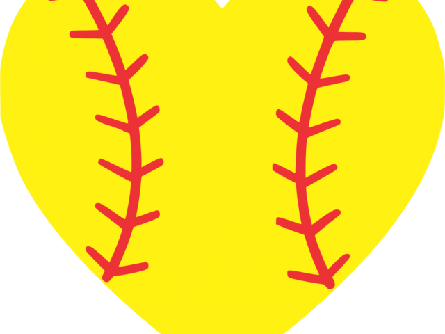 Emoji Clipart Softball - Heart Softball Clip Art (640x480), Png Download