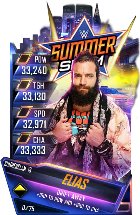 Supercard Elias S3 15 Summerslam17 Supercard Elias - Wwe Supercard Alexa Bliss (456x720), Png Download