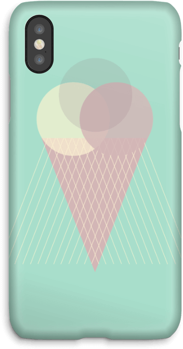 Mint Green Ice Cream Case Iphone X - Iphone X Png Yellow (499x800), Png Download
