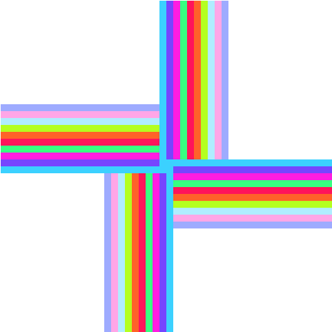 Pinwheels - Cross (720x580), Png Download