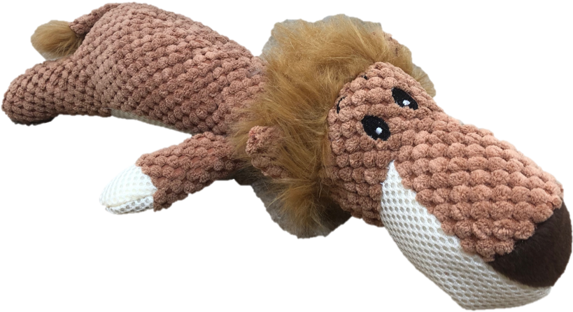 Paisley Paws Plush Squeaky Lion Dog Toy - Animal Figure (937x564), Png Download