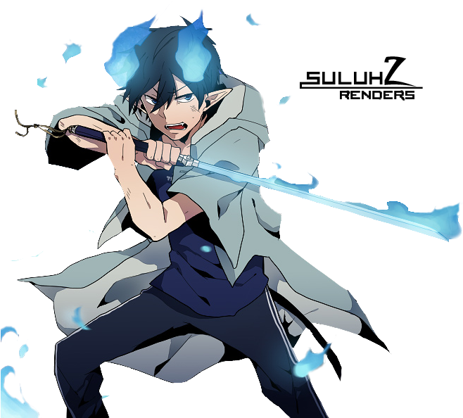 Rin Okumura - Blue Exorcist Rin Okumura Render (670x597), Png Download
