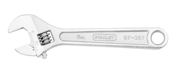 Stanley Adjustable Wrench - Clé A Molette Ajustable (608x608), Png Download