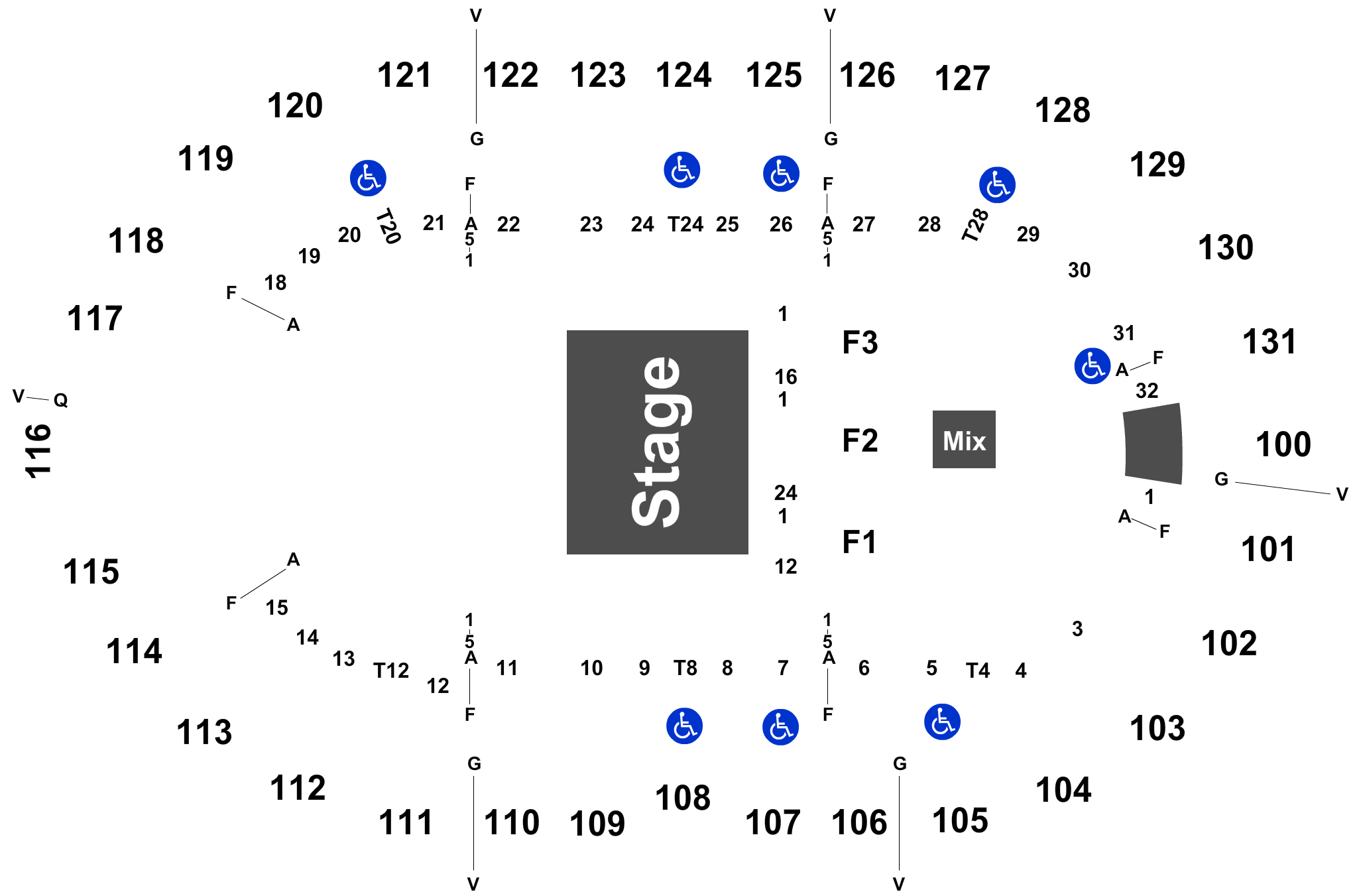 Legend - Ricoh Coliseum Seating Chart Wwe (2100x1400), Png Download